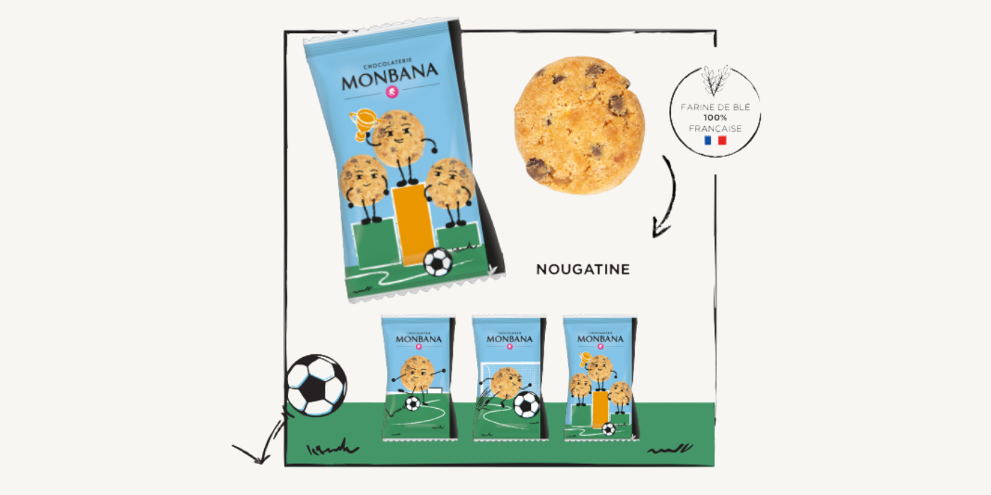 Cookies pépites de chocolat et nougatine